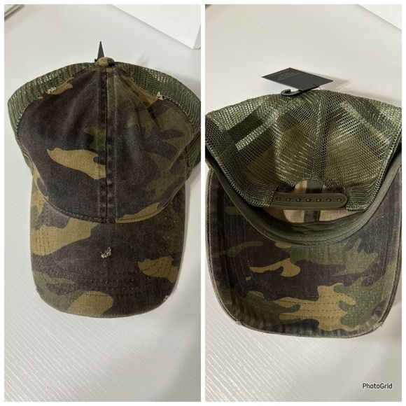 david & young Accessories - David & Young Camo Distressed Hat